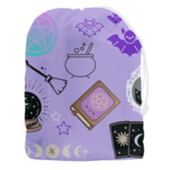 Pastel Goth Witch Purple Drawstring Pouch (3xl) by NerdySparkleGoth