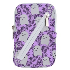 Purple Ghosts Belt Pouch Bag (large) by NerdySparkleGoth