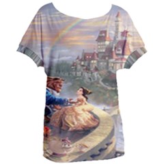 Beauty And The Beast Castle Women s Oversized Tee by artworkshop