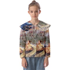 Beauty And The Beast Castle Kids  Peter Pan Collar Blouse by artworkshop
