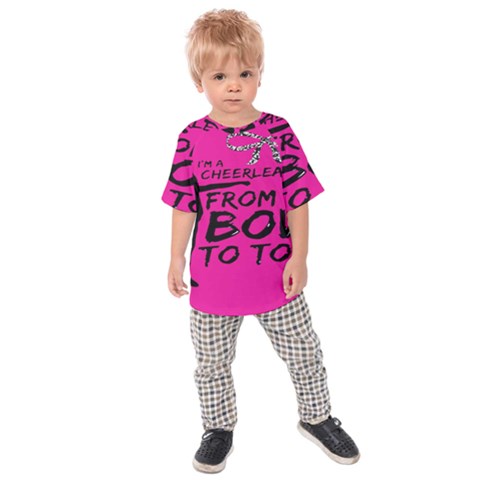 Bow To Toe Cheer Kids  Raglan Tee by artworkshop