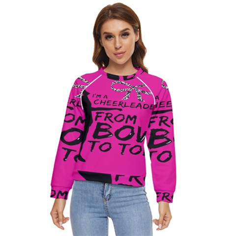 Bow To Toe Cheer Women s Long Sleeve Raglan Tee by artworkshop