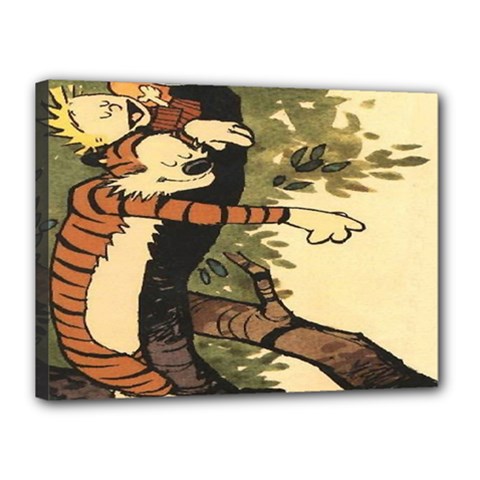 Calvin And Hobbes Canvas 16  X 12  (stretched) by artworkshop