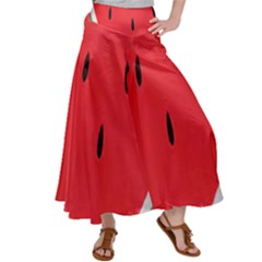 Watermelon Pillow Fluffy Satin Palazzo Pants by artworkshop