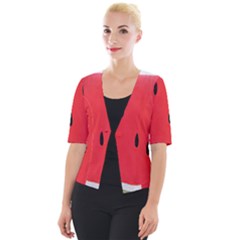 Watermelon Pillow Fluffy Cropped Button Cardigan by artworkshop
