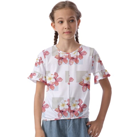 Floral Kids  Cuff Sleeve Scrunch Bottom Tee by Sparkle