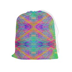 Hippie Dippie Drawstring Pouch (xl) by Thespacecampers