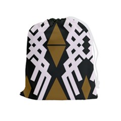 Abstract Pattern Geometric Backgrounds  Drawstring Pouch (xl) by Eskimos