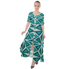 Abstract Pattern Geometric Backgrounds  Waist Tie Boho Maxi Dress by Eskimos