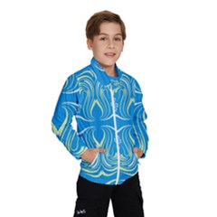 Folk Flowers Print Floral Pattern Ethnic Art Kids  Windbreaker by Eskimos