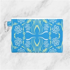 Folk Flowers Print Floral Pattern Ethnic Art Canvas Cosmetic Bag (large) by Eskimos