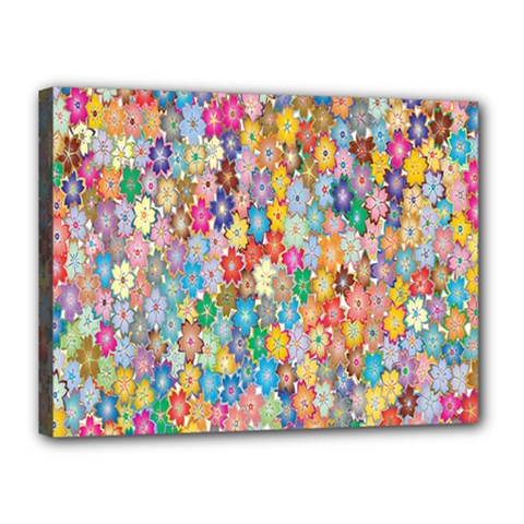Floral Flowers Canvas 16  X 12  (stretched) by artworkshop