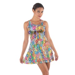 Floral Flowers Cotton Racerback Dress by artworkshop