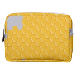 Hexagons Yellow Honeycomb Hive Bee Hive Pattern Make Up Pouch (medium) by artworkshop