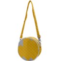 Hexagons Yellow Honeycomb Hive Bee Hive Pattern Crossbody Circle Bag View1