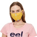 Hexagons Yellow Honeycomb Hive Bee Hive Pattern Crease Cloth Face Mask (Adult) View1