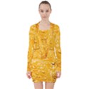 Water V-neck Bodycon Long Sleeve Dress View1