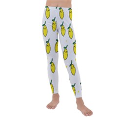 Pattern Lemon Texture Kids  Lightweight Velour Leggings by artworkshop