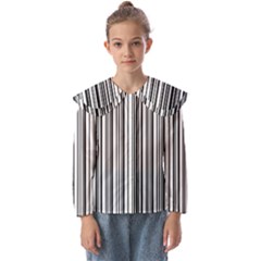 Barcode Pattern Kids  Peter Pan Collar Blouse by Sapixe