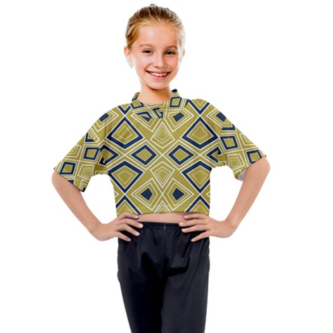 Abstract Pattern Geometric Backgrounds   Kids Mock Neck Tee by Eskimos
