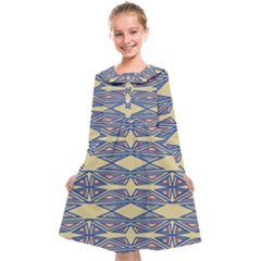 Abstract Pattern Geometric Backgrounds  Kids  Midi Sailor Dress by Eskimos