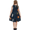 Halloween Ghost Pumpkin Bat Skull Kids  Frill Swing Dress View4