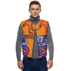 Graffiti 1 Men s Short Button Up Puffer Vest	 by nate14shop
