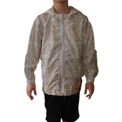 Textile Jute Brown Kids  Hooded Windbreaker by artworkshop