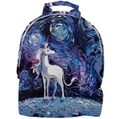 Unicorn Starry Night Mini Full Print Backpack by Jancukart