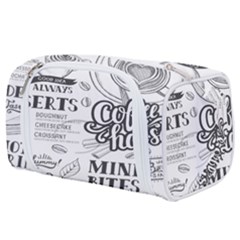 Vintage Coffee-tea-cafe-hamburger-menu-coffee-shop-menu Toiletries Pouch by Jancukart