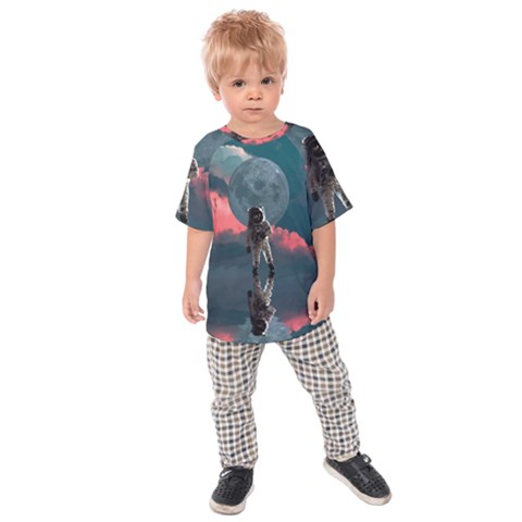 Astronaut-moon-space-nasa-planet Kids  Raglan Tee by Jancukart