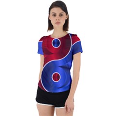 Yin Yang Eastern Asian Philosophy Back Cut Out Sport Tee by Jancukart