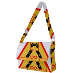 Gamer-geek-video-game-sign-fan Full Print Messenger Bag (l) by Jancukart