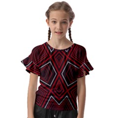 Abstract Pattern Geometric Backgrounds Kids  Cut Out Flutter Sleeves by Eskimos