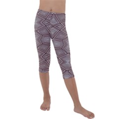 Abstract Pattern Geometric Backgrounds Kids  Lightweight Velour Capri Leggings  by Eskimos