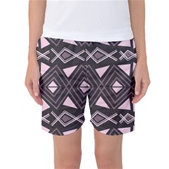 Abstract Pattern Geometric Backgrounds Women s Basketball Shorts by Eskimos