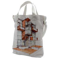 Rag-flats-onion-flats-llc-architecture-drawing Graffiti-architecture Canvas Messenger Bag by Jancukart