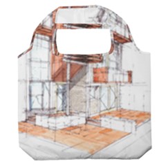 Rag-flats-onion-flats-llc-architecture-drawing Graffiti-architecture Premium Foldable Grocery Recycle Bag by Jancukart