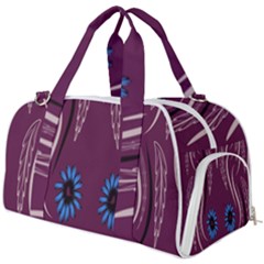 Folk Flowers Print Floral Pattern Ethnic Art Burner Gym Duffel Bag by Eskimos