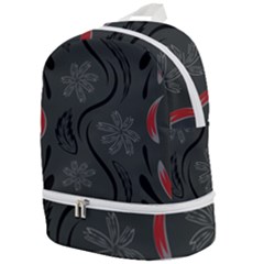 Folk Flowers Print Floral Pattern Ethnic Art Zip Bottom Backpack by Eskimos