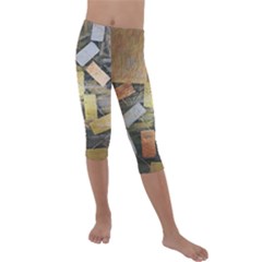 All That Glitters Is Gold  Kids  Lightweight Velour Capri Leggings  by Hayleyboop