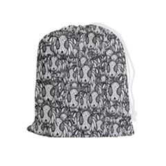 Sketchy Monster Insect Drawing Motif Pattern Drawstring Pouch (xl) by dflcprintsclothing