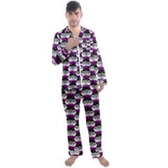 Hackers Town Void Mantis Hexagon Asexual Ace Pride Flag Men s Long Sleeve Satin Pajamas Set by WetdryvacsLair