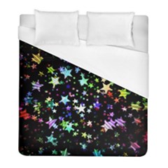 Christmas-star-gloss-lights-light Duvet Cover (full/ Double Size) by Jancukart