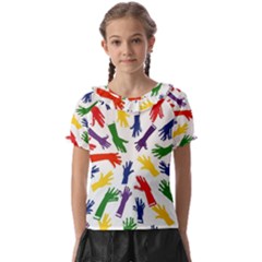 Integration-inclusion-hands-help Kids  Frill Chiffon Blouse by Jancukart