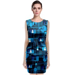 Smartphone-system-web-news Sleeveless Velvet Midi Dress by Jancukart