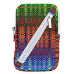 Fractaled Pixels Belt Pouch Bag (large) by Thespacecampers
