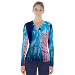 Faceless V-neck Long Sleeve Top by Hayleyboop
