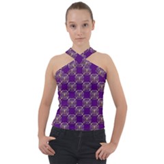 Background-b 005 Cross Neck Velour Top by nate14shop