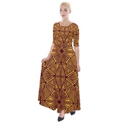 Abstract Pattern Geometric Backgrounds Half Sleeves Maxi Dress by Eskimos